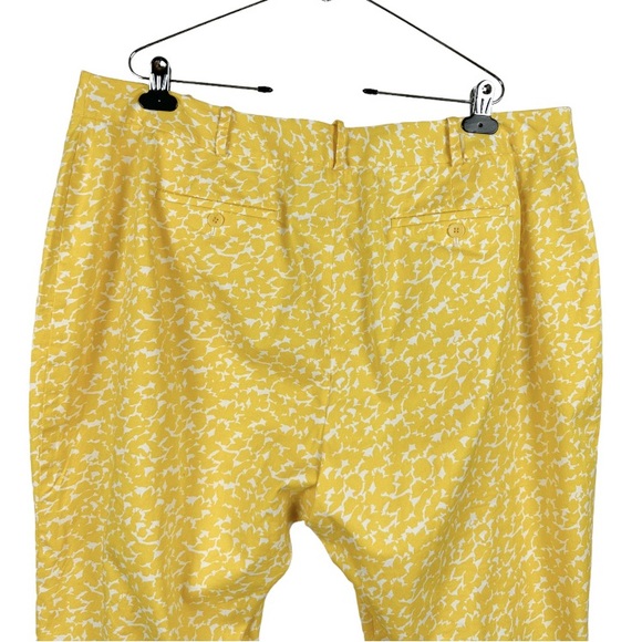 Talbots Cropped Pants Yellow Patterned Size 18W - Picture 4 of 8